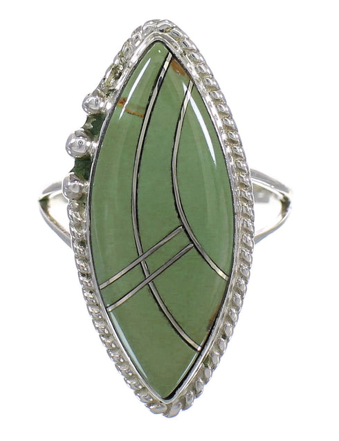 Sterling Silver Turquoise Southwest Ring Size 7-1/4 YX85639